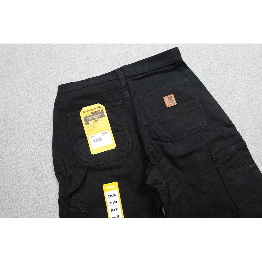 Carhartt Carpenter Pants Mens 29x30 Black Relaxed Fit Duck Canvas Workwear NWT